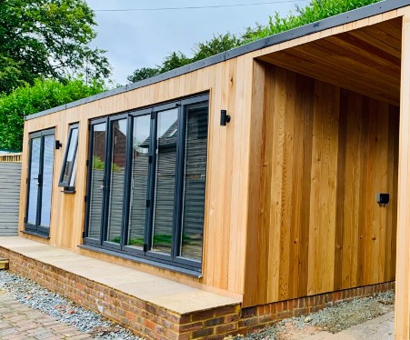 Modern timber garden room