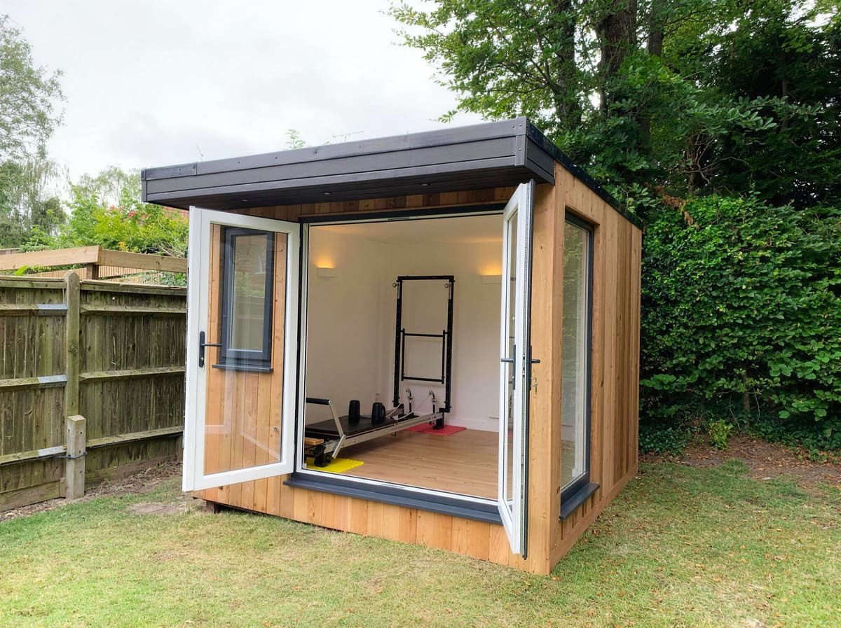 Garden studio with bi-fold doors