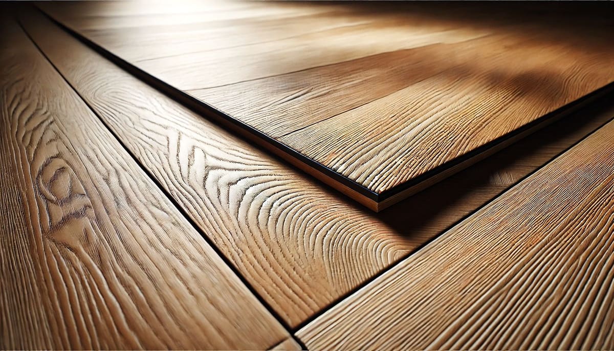 Engineered oak floorboards