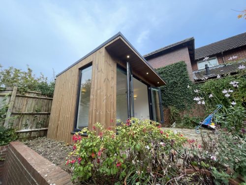 Panama yoga studio with French doors  sidelights, full casement window, Steyning