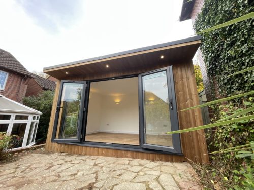 Panama yoga studio with French doors  sidelights, full casement window, Steyning