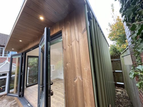 Panama yoga studio with French doors  sidelights, full casement window, Steyning