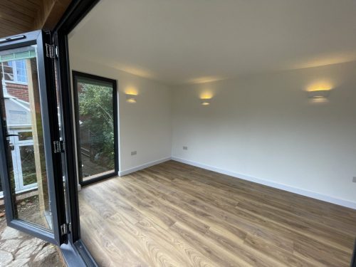 Panama yoga studio with French doors  sidelights, full casement window, Steyning