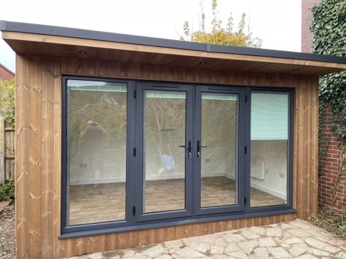 Panama yoga studio with French doors  sidelights, full casement window, Steyning