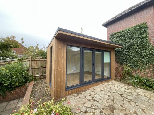 Panama yoga studio with French doors  sidelights, full casement window, Steyning