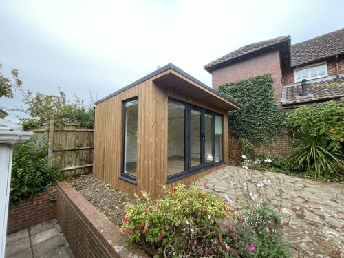 Panama yoga studio with French doors  sidelights, full casement window, Steyning