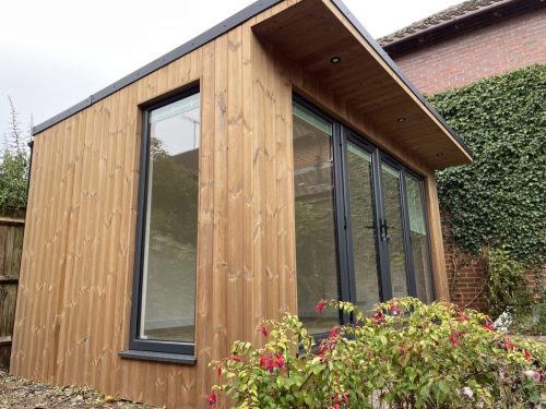 Panama yoga studio with French doors  sidelights, full casement window, Steyning